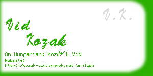 vid kozak business card